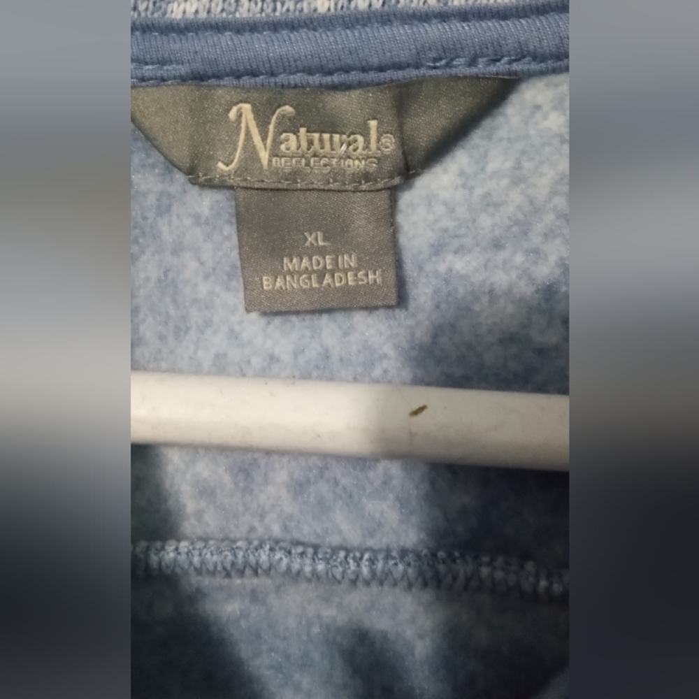 Natural Reflections Women's Blue Striped Pullover Hoodie - Picture 2 of 4